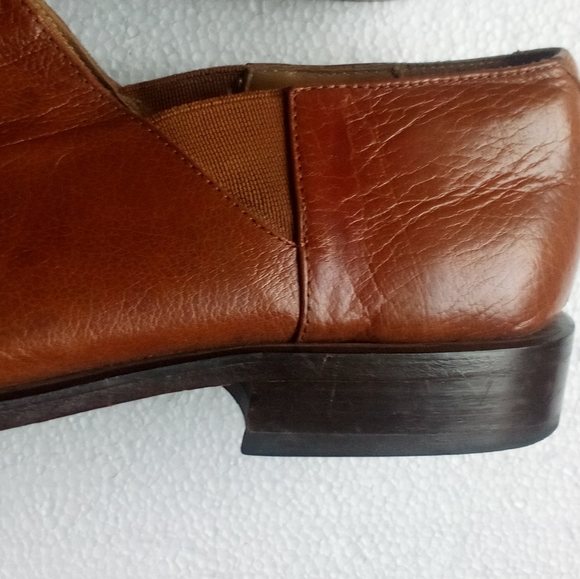 Michele Olivieri Designer Exotic Leather Square-toe Slip-On Shoes Men's 9 Brown - Picture 9 of 15